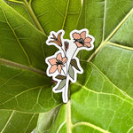 peach blossoms floral sticker Teluna