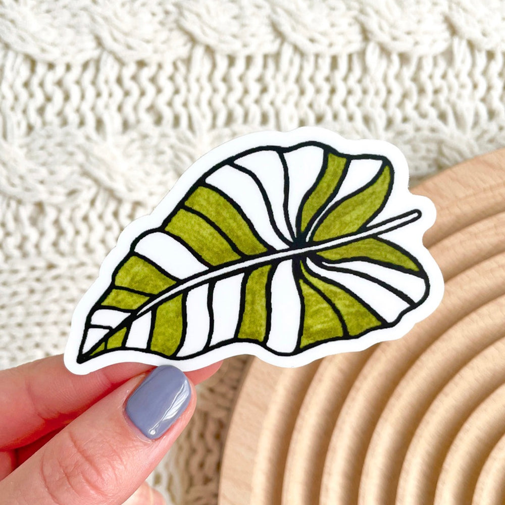 Philodendron Leaf Sticker 3x2.1 in.