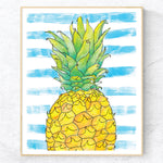 Pineapple Stripes - Art Print