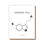 Sending You Serotonin Card Science Happiness Theme