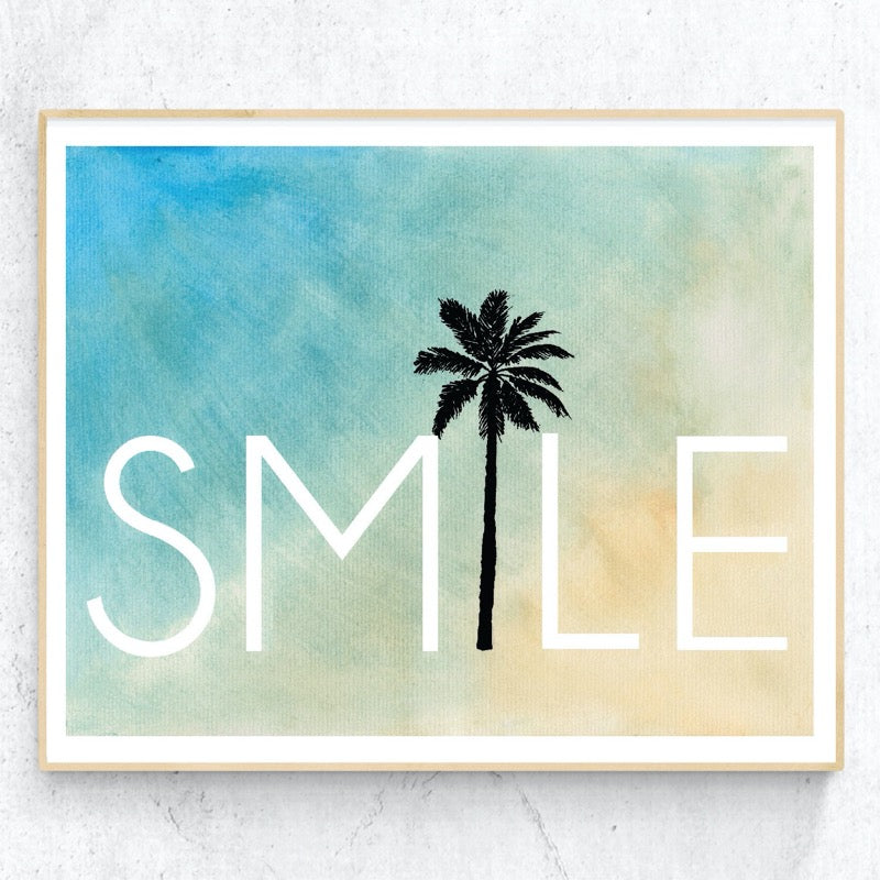 Smile Palm - Beach wall art print