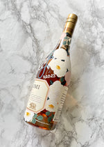 hand painted Champagne bottle