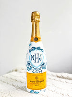 Custom Hand Painted Champagne Bottle NJH