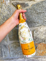 Custom Hand Painted Champagne Bottle AA