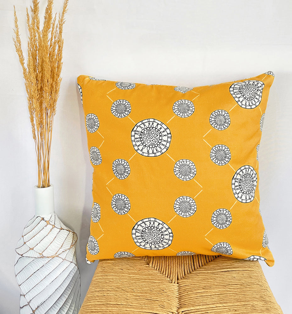 Amber Yellow Throw Pillow Cover Modern Bohemian