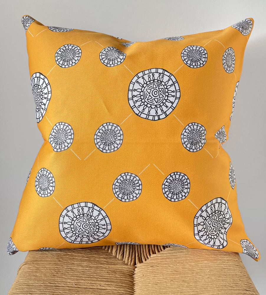 Amber Yellow Throw Pillow Cover