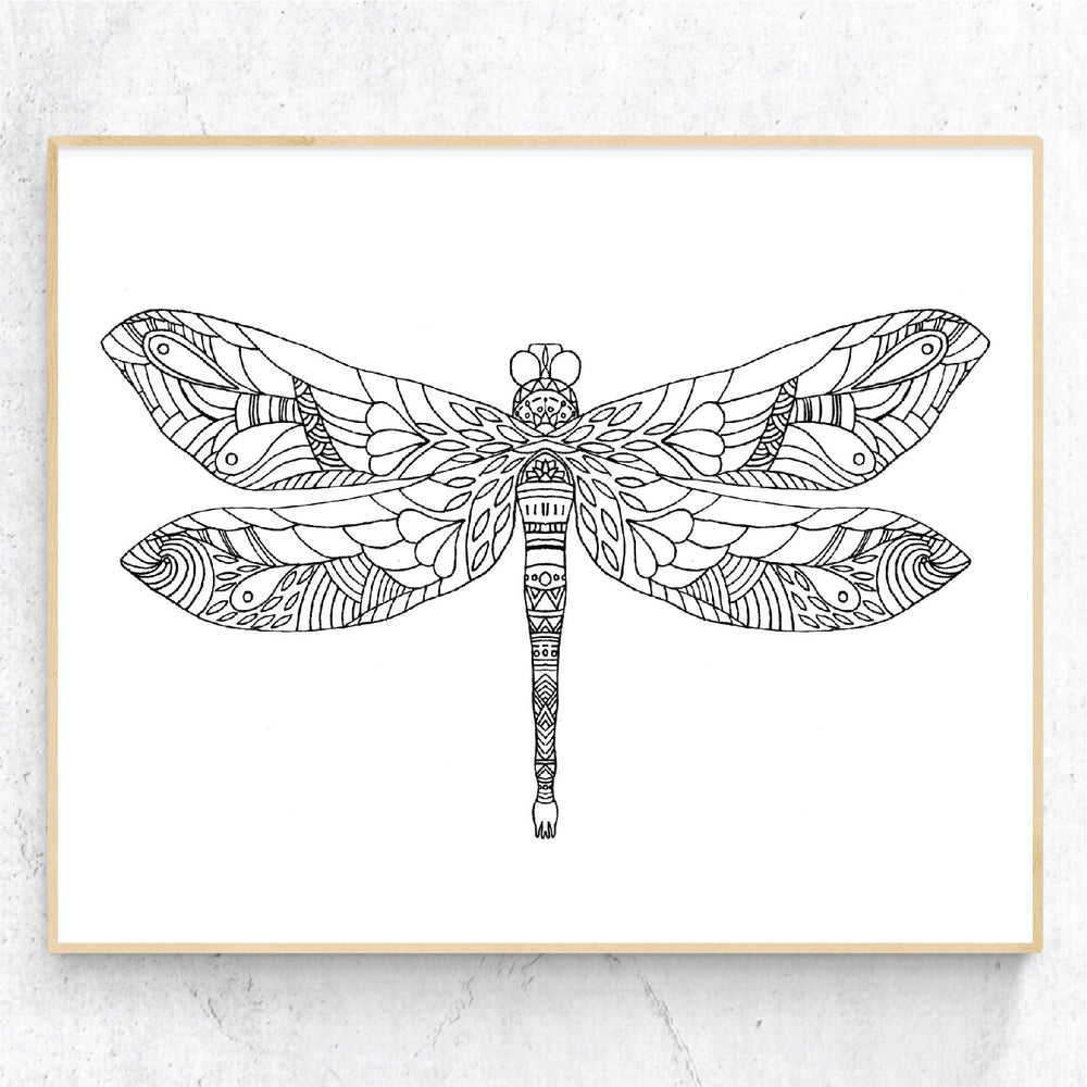Aztec Dragonfly - Art Print
