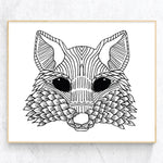 Aztec Fox - Art Print