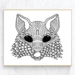 Aztec Fox - Art Print