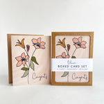 congrats modern floral greeting cards