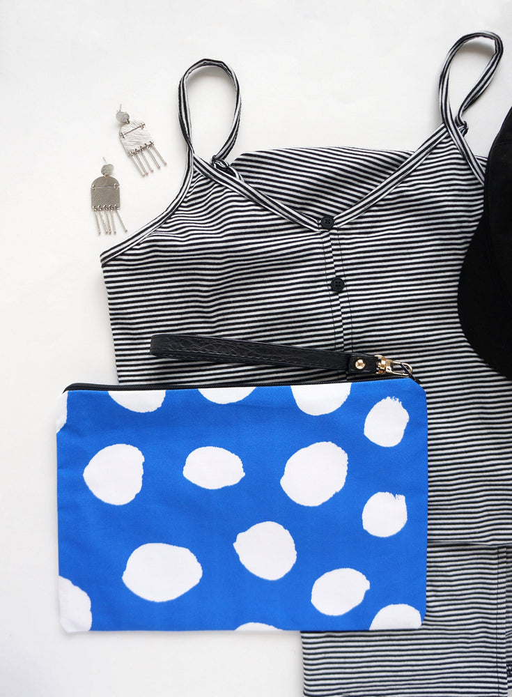 Blue Dots Clutch