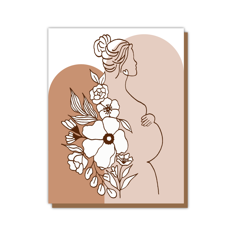 Boho Pregnancy Card