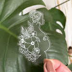 Boho Pregnancy Sticker 1.9x3 in.