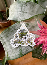 gold triangle botanical floral sticker