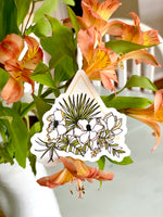floral and tropical mix modern boho sticker