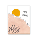 Desert Agave Sunset Happy Birthday Card