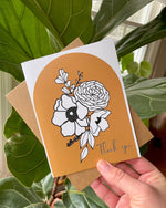 Mustard Thank You Bouquet Card