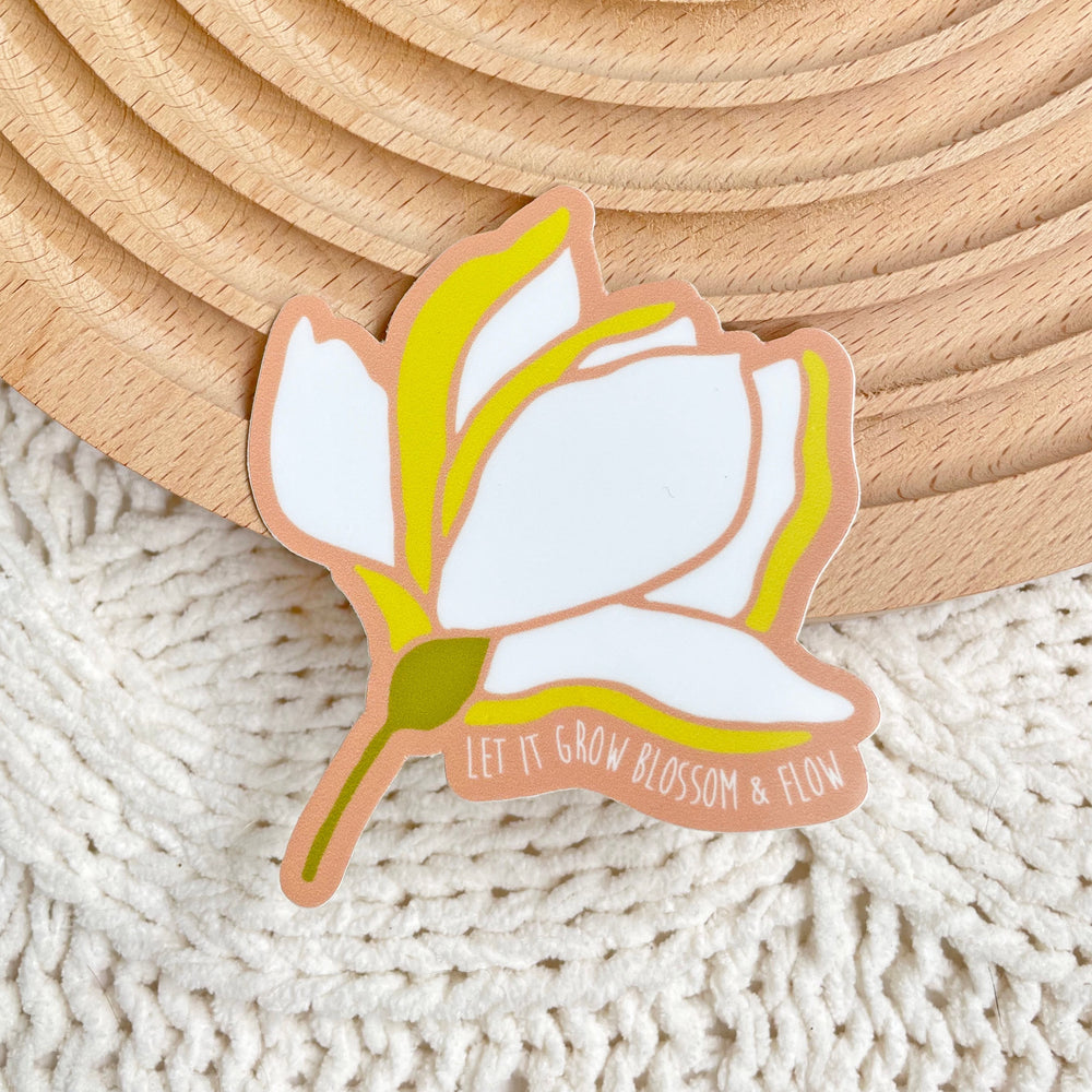 let it grow blossom and flow floral sticker Teluna