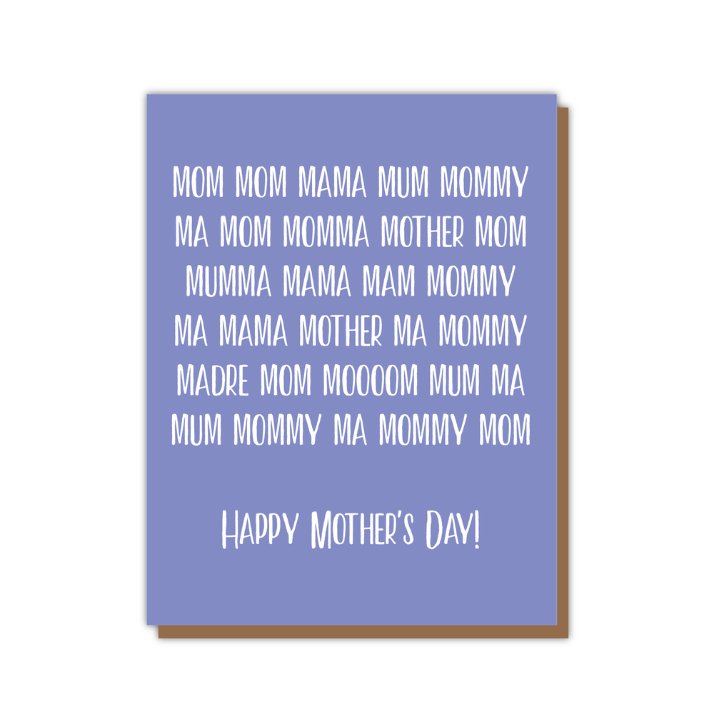 Mom Mama Mother's Day Card