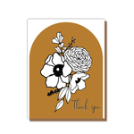 Mustard Thank You Bouquet Card