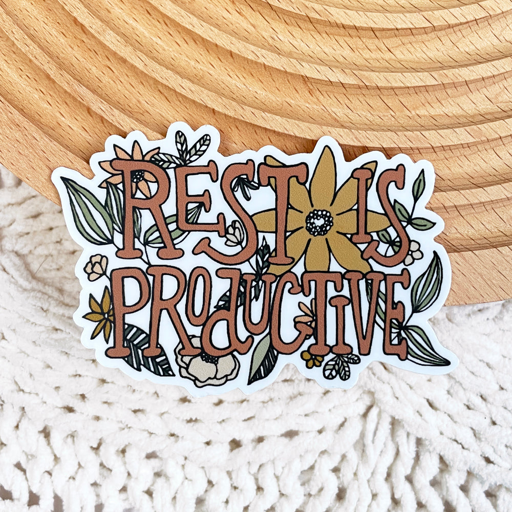 Rest Is Productive Sticker 3x2 in.