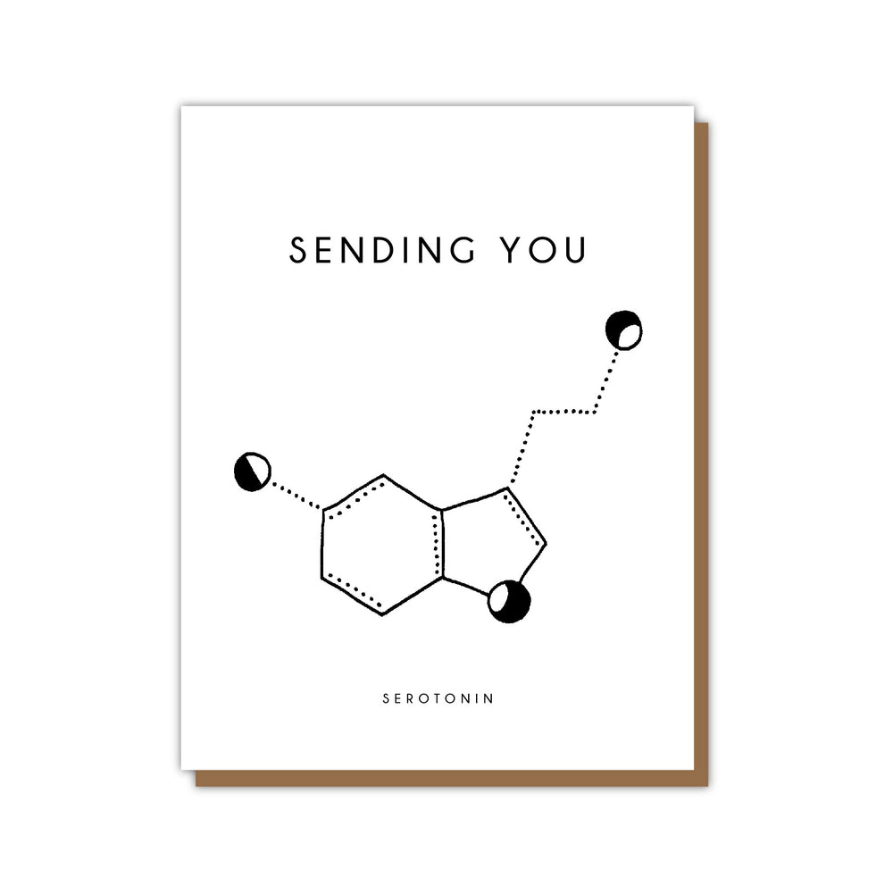 Sending You Serotonin Card Science Happiness Theme
