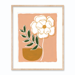 Hand painted modern floral Flora Print by Teluna