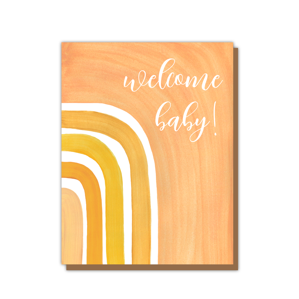 Welcome Baby Rainbow Card