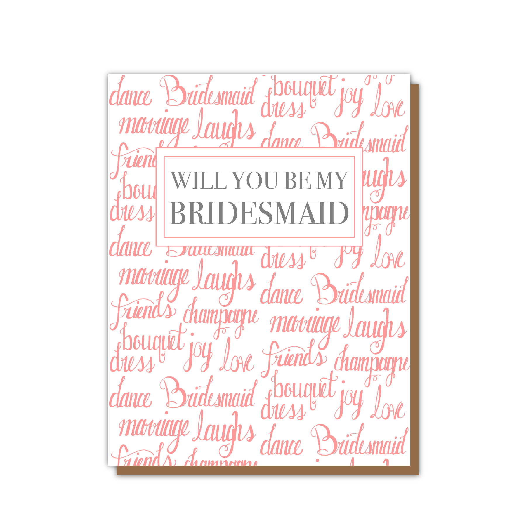 will you be my bridesmaid dress card Bridesmaid Proposal Cards